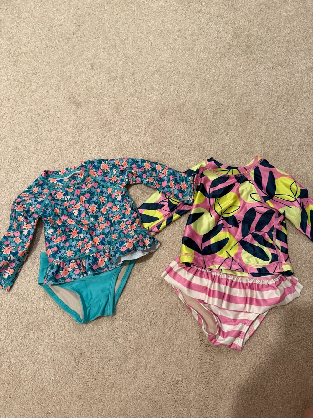 Tea UV Kids Long Sleeve Rash Guard swim set